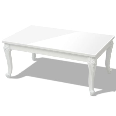 Coffee Table 100x60x42 cm High Gloss White