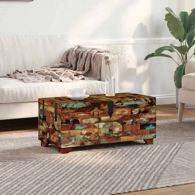 Coffee Table Box Chest Solid Reclaimed Wood 80x40x35 cm