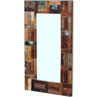 Mirror Solid Reclaimed Wood 80x50 cm