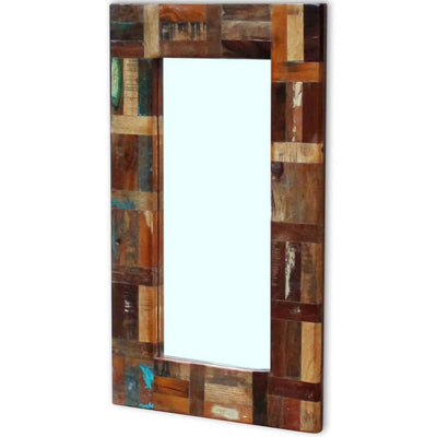 Mirror Solid Reclaimed Wood 80x50 cm