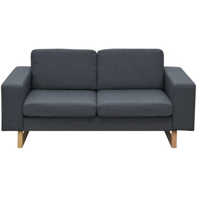 2-Seater and 3-Seater Sofa Set Dark Grey