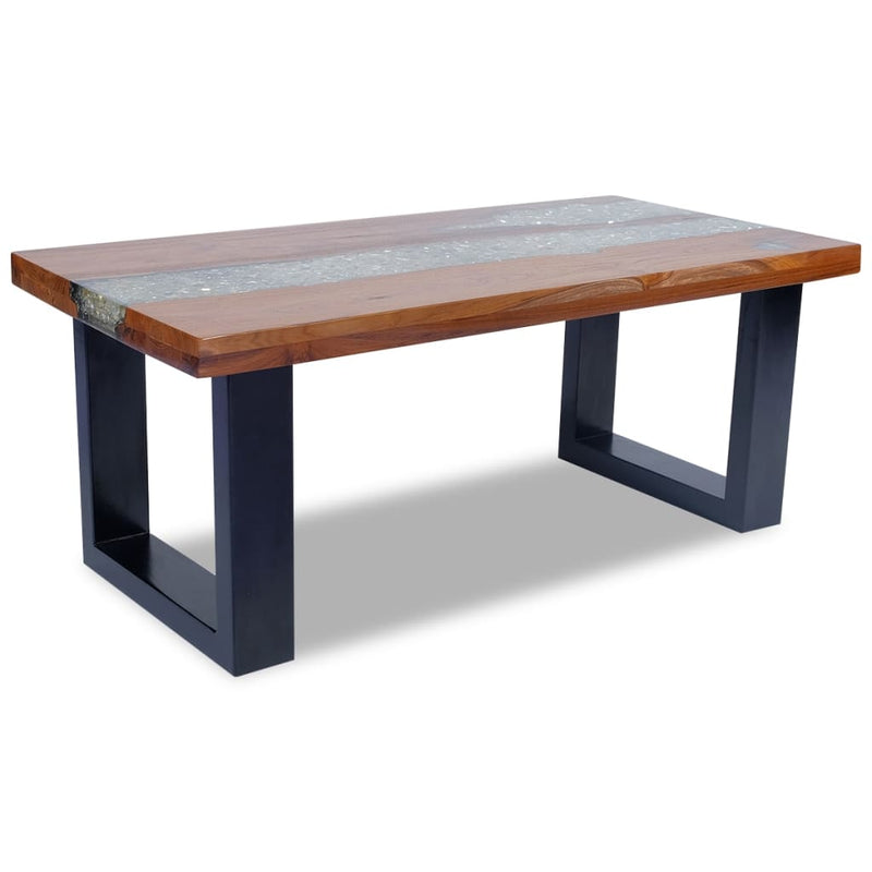 Coffee Table Teak Resin 100x50 cm