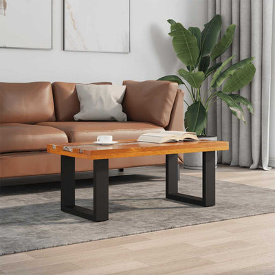 Coffee Table Teak Resin 100x50 cm