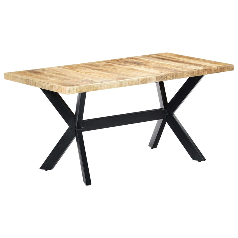 Dining Table 160x80x75 cm Solid Rough Mango Wood