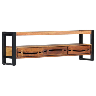 TV Cabinet 140x30x45 cm Solid Acacia Wood