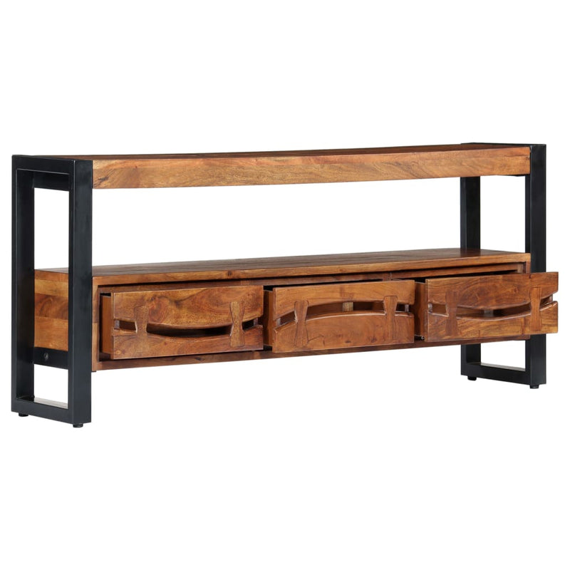 TV Cabinet 140x30x45 cm Solid Acacia Wood