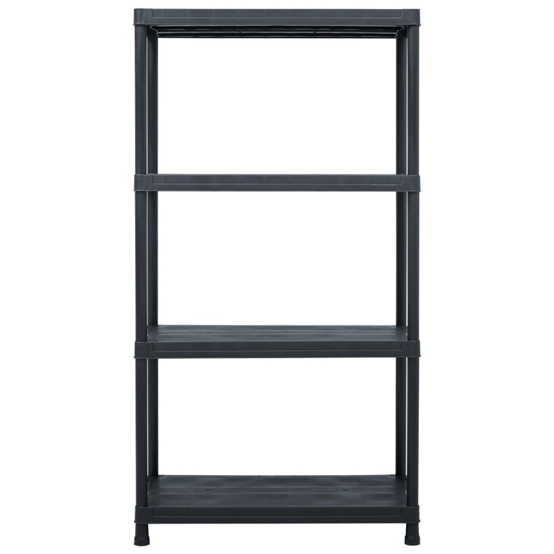 Storage Shelf Rack Black 100 kg 60x30x138 cm Plastic