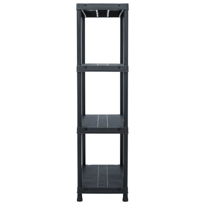 Storage Shelf Rack Black 100 kg 60x30x138 cm Plastic