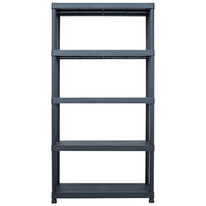 Storage Shelf Rack Black 250 kg 80x40x180 cm Plastic