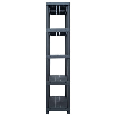 Storage Shelf Rack Black 250 kg 80x40x180 cm Plastic