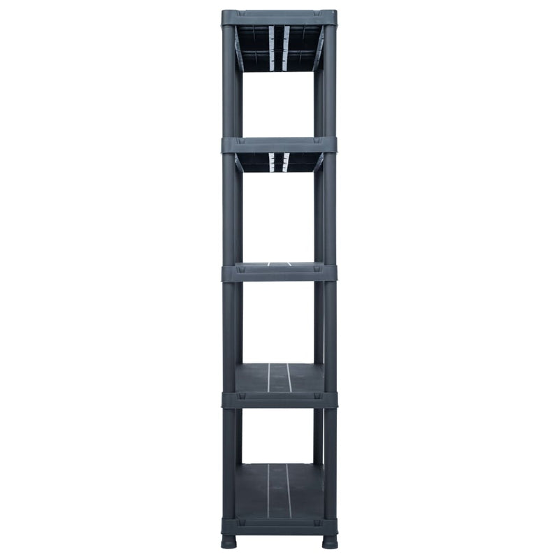 Storage Shelf Rack Black 250 kg 80x40x180 cm Plastic