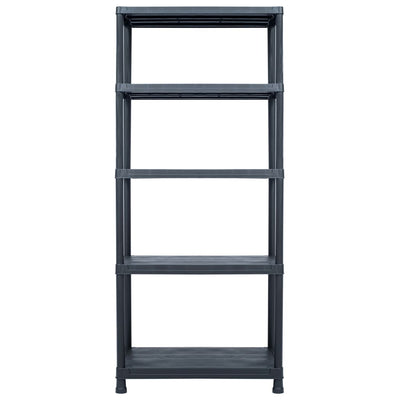 Storage Shelf Rack Black 500 kg 90x60x180 cm Plastic