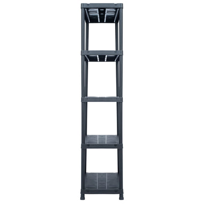 Storage Shelf Rack Black 500 kg 90x60x180 cm Plastic