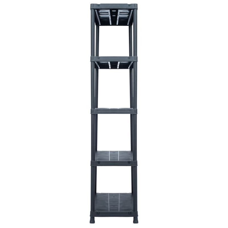 Storage Shelf Rack Black 500 kg 90x60x180 cm Plastic