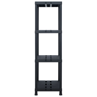 Storage Shelf Rack Black 220 kg 90x40x138 cm Plastic