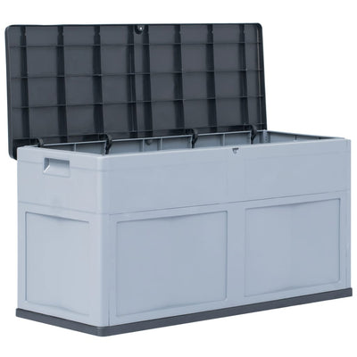 Garden Storage Box 320 L Grey Black