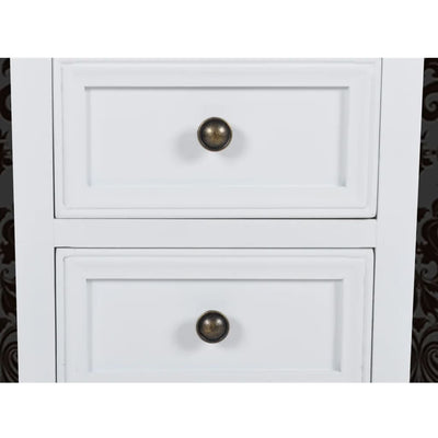 Nightstands 4 pcs with 2 Drawers MDF White