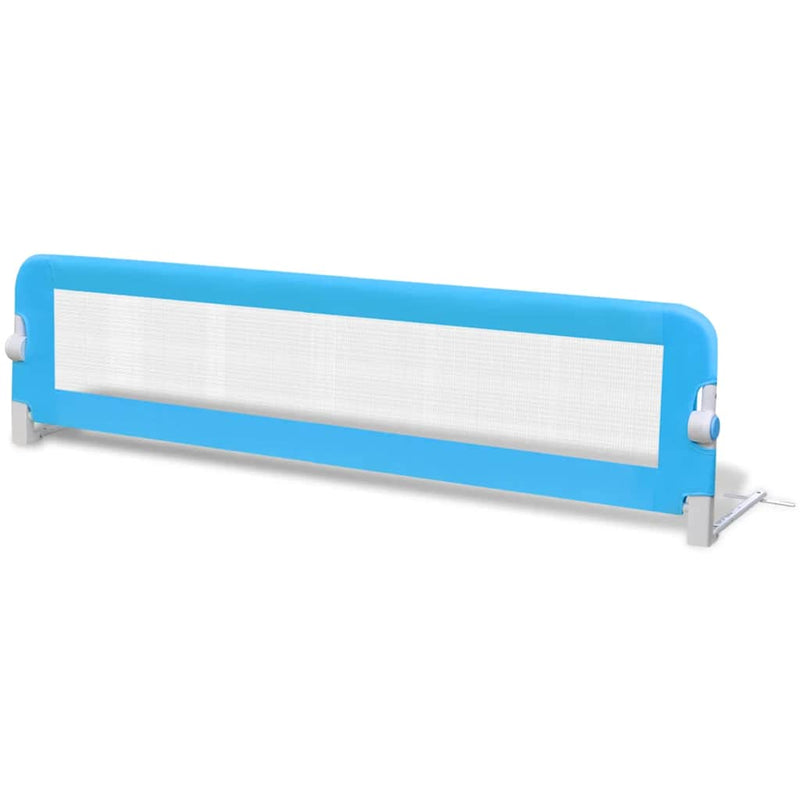 Toddler Safety Bed Rail 2 pcs Blue 150x42 cm