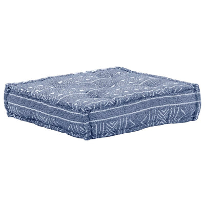 2-Seater Modular Pouffe Indigo Fabric