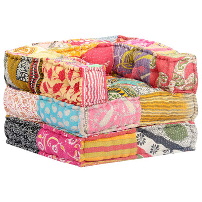 Modular Pouffe Patchwork Fabric