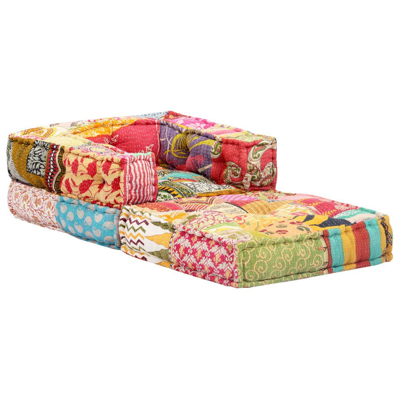 Modular Pouffe Patchwork Fabric