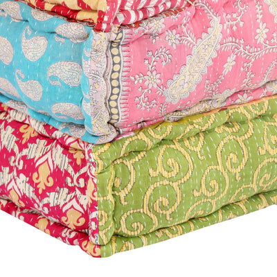 Modular Pouffe Patchwork Fabric