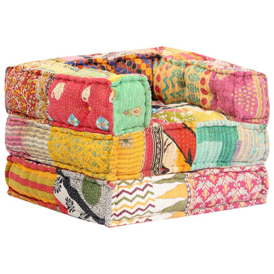 Modular Pouffe Patchwork Fabric