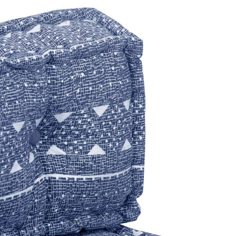 Pouffe Indigo Fabric