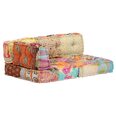 Pouffe Patchwork Fabric