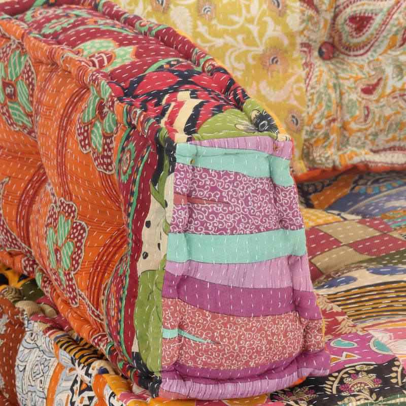 Pouffe Patchwork Fabric