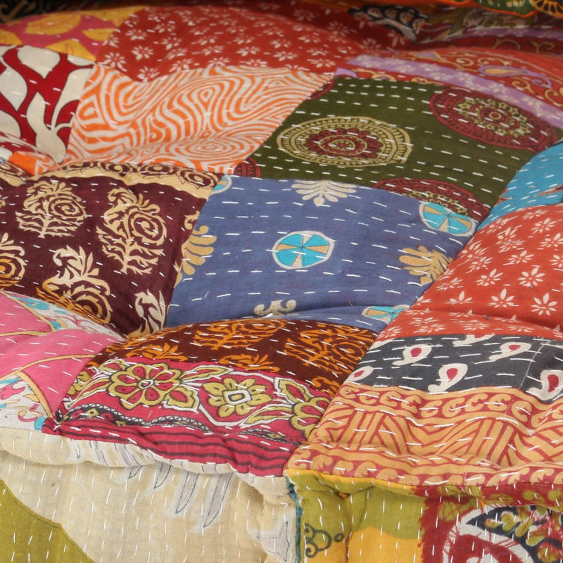 Pouffe Patchwork Fabric