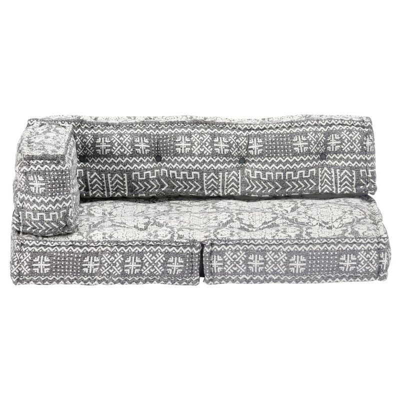 Pouffe Light Grey Fabric