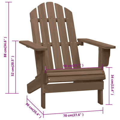 Garden Chair Wood Brown