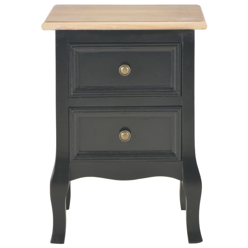 Bedside Cabinets 2 pcs Black 35x30x49 cm MDF