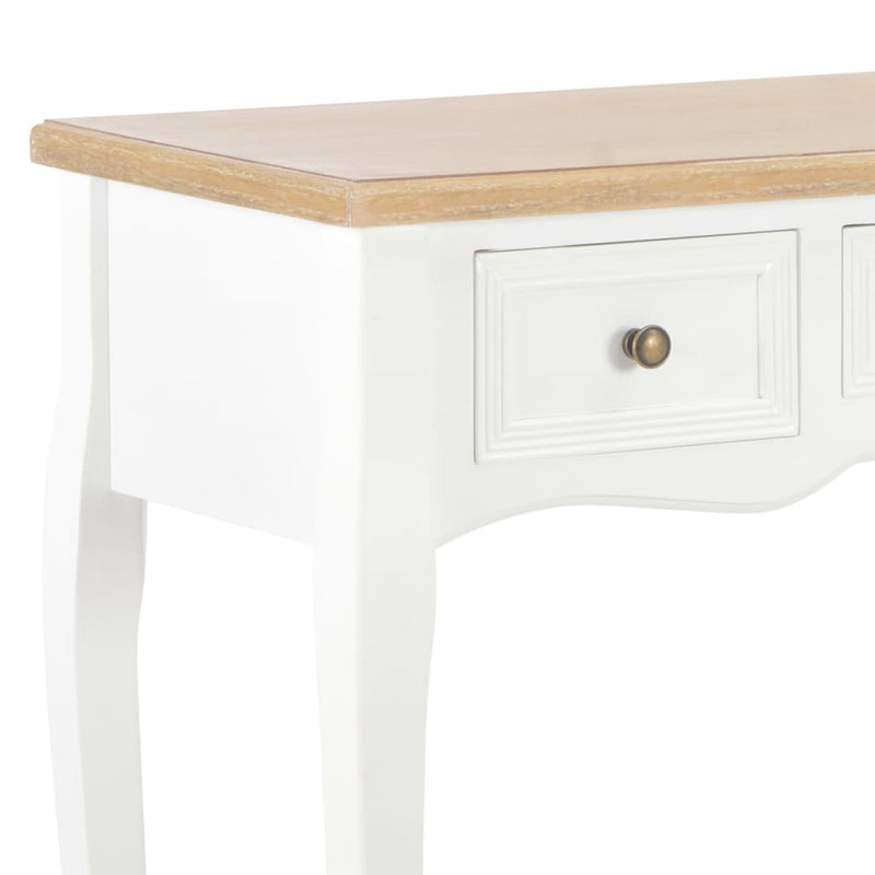 Dressing Console Table with 3 Drawers White