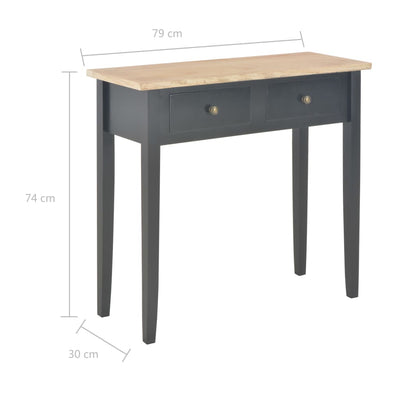 Dressing Console Table Black 79x30x74 cm Wood