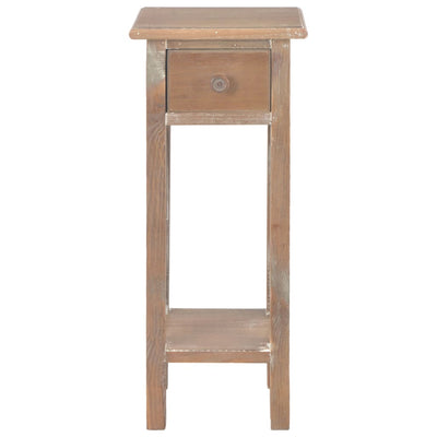 Side Table Brown 27x27x65.5 cm Wood