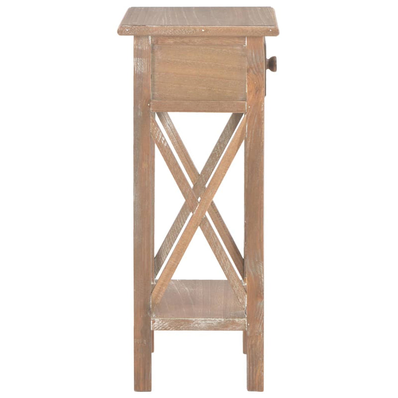 Side Table Brown 27x27x65.5 cm Wood