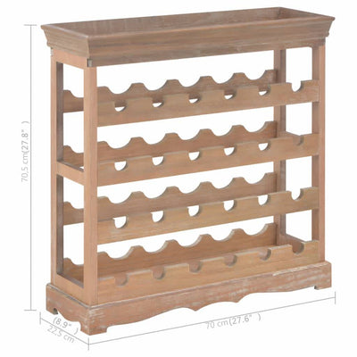 Wine Cabinet Brown 70x22.5x70.5 cm MDF