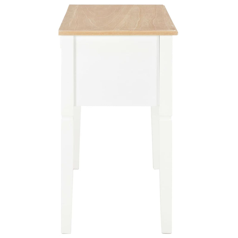 Writing Desk White 109.5x45x77.5 cm Wood