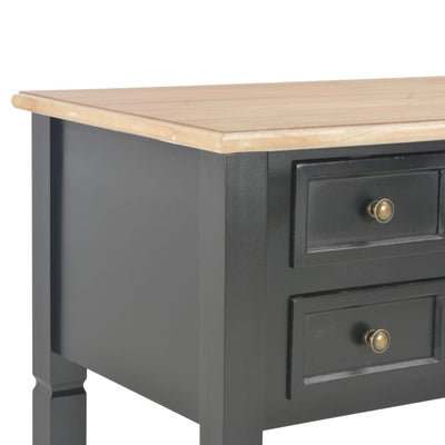 Writing Desk Black 109.5x45x77.5 cm Wood