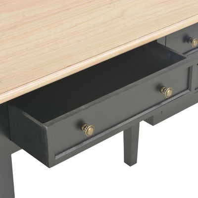 Writing Desk Black 109.5x45x77.5 cm Wood