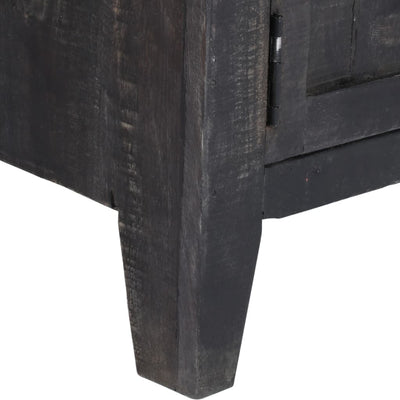 TV Cabinet Black 118x30x40 cm Solid Mango Wood