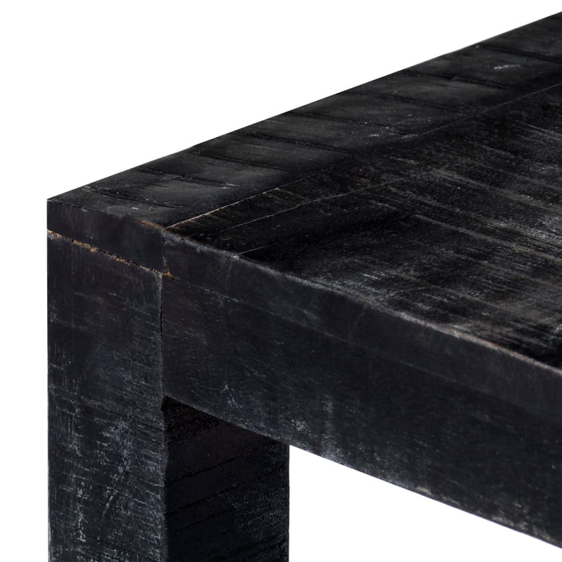 Coffee Table Black 110x50x35 cm Solid Mango Wood