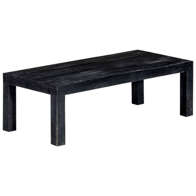 Coffee Table Black 110x50x35 cm Solid Mango Wood