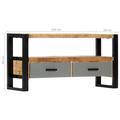 TV Cabinet 100x30x50 cm Solid Mango Wood