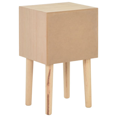 Bedside Cabinet with 2 Drawers 30x25x49.5 cm Solid Pinewood