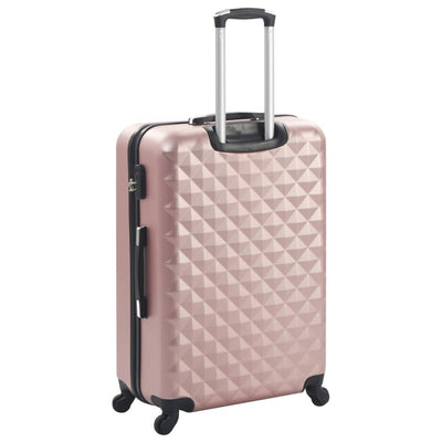 Hardcase Trolley Set 3 pcs Rose Gold ABS