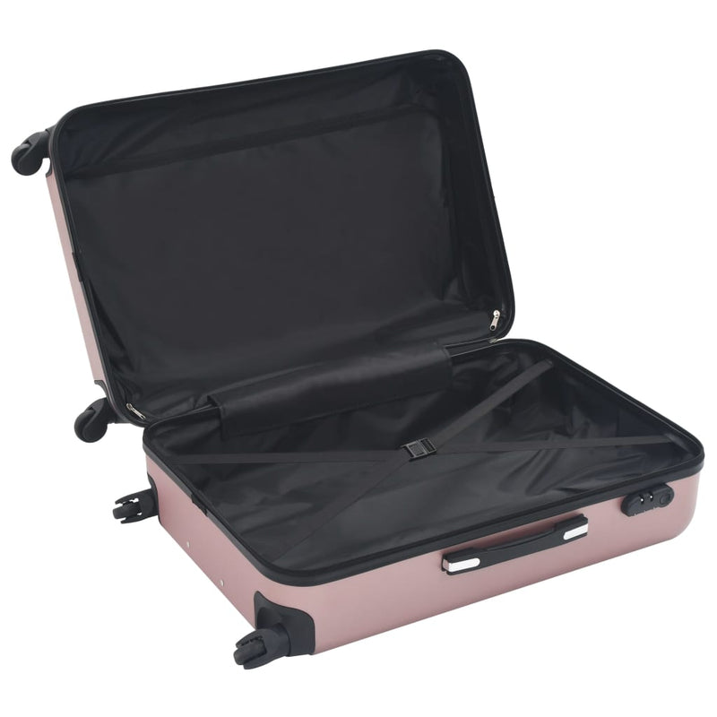 Hardcase Trolley Set 3 pcs Rose Gold ABS