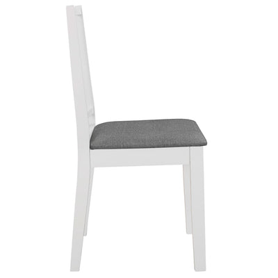 Dining Chairs with Cushions 2 pcs White Solid Wood